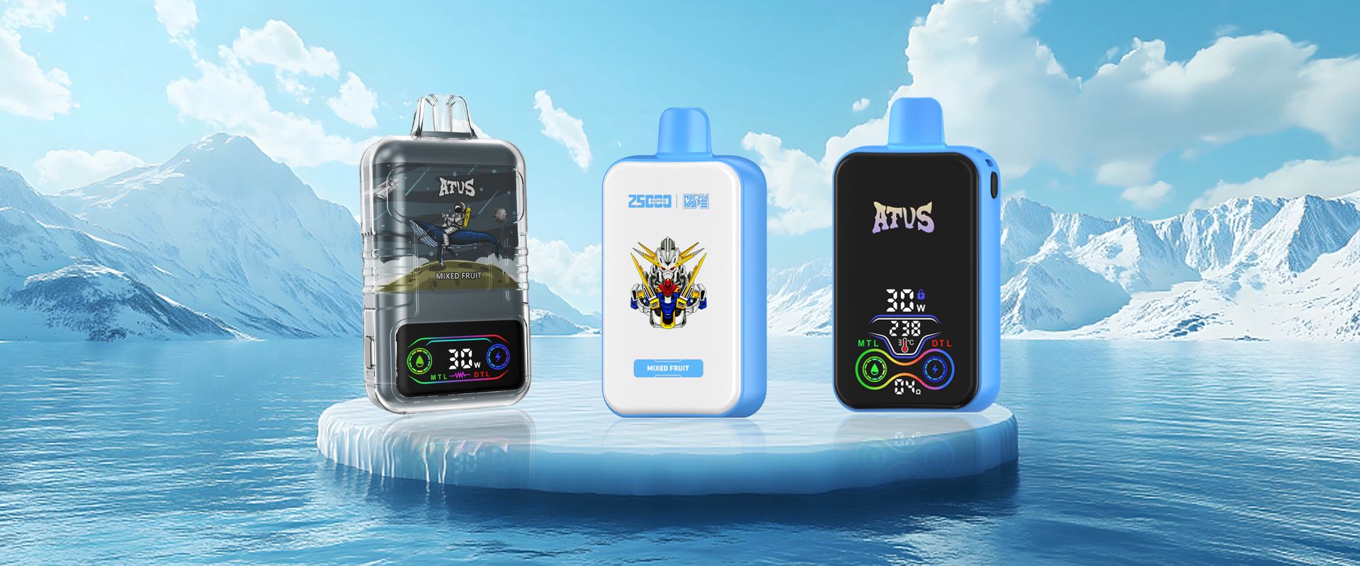 ATVS Vape UK | Disposable Vape Refillable Pod kit 16000, 18000, 25000, 30000 Puffs with best price