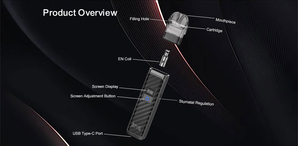 DE019 Refillable Pod Kit System Device ATVS Vape